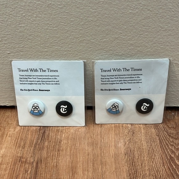 New York Times Pin Set (4 total pins) - Picture 1 of 2